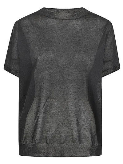 Mizuiro Linen Blend Sweater In Black