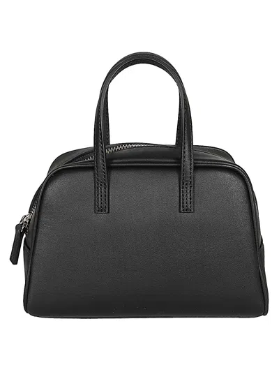 Mizuiro Small Leather Boston Bag In Black