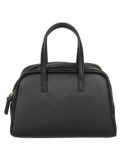 Mizuiro Small Leather Boston Bag In Black