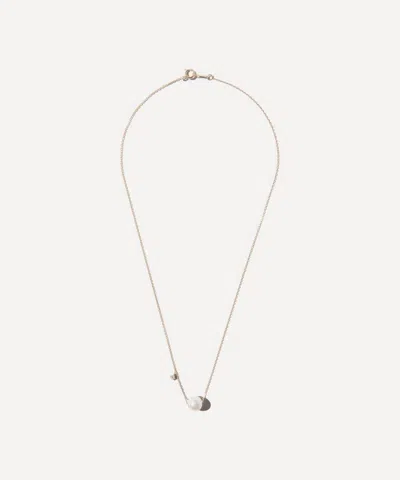 Mizuki 14ct Gold Diamond And Pearl Necklace