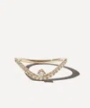 Mizuki 14ct Gold Diamond Curve Ring
