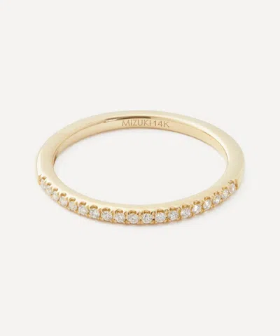 Mizuki 14ct Gold Diamond Stacking Ring
