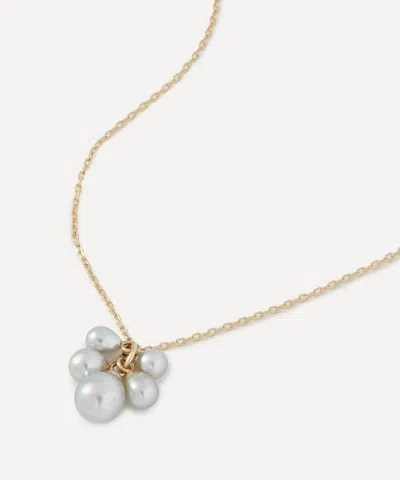 Mizuki 14ct Gold Grey Pearl Bunch Necklace