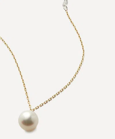 Mizuki 14ct Gold Pearl And Drilled Diamond Necklace