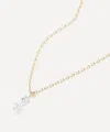 Mizuki 14ct Gold Pierced Kissing Diamond Necklace In Gold
