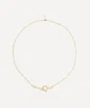 Mizuki 14ct Gold Sea Of Beauty Diamond And Pearl Chain Bracelet In Gold