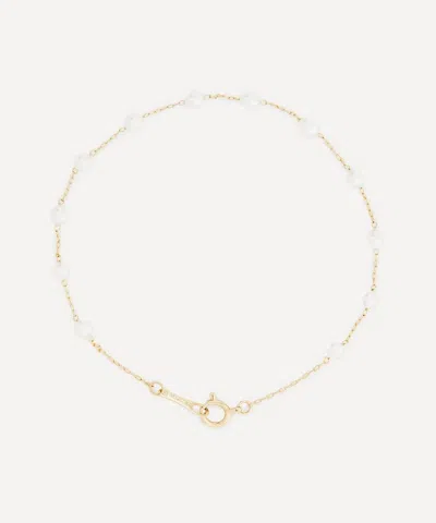 Mizuki 14ct Gold Sea Of Beauty Floating Pearl Chain Bracelet