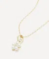 Mizuki 14ct Gold Sea Of Beauty Flower Pearl Diamond Pendant Necklace In Gold