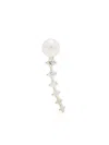 Mizuki 14k Gold Diamond And Pearl Earring In Yellow