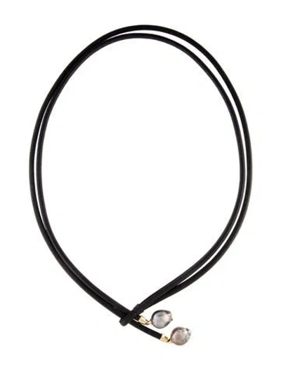 Pre-owned Mizuki 14k Pearl Lariat Necklace, 29" In Multi