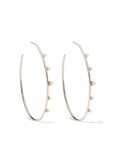 Mizuki 14kt Gold Diamond Hoop Earrings