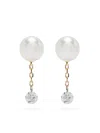Mizuki 14kt Gold Sea Of Beauty Pearl And Diamond Stud Earrings In Gold