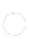 Mizuki 14kt Yellow Gold Bubble Pearl Necklace In White