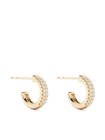 Mizuki 14kt Yellow Gold Diamond Hoop Earrings
