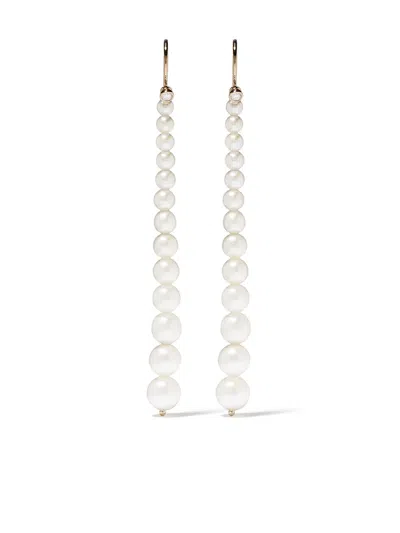 Mizuki 14kt Yellow Gold Sea Of Beauty Akoya Pearl And Diamond Small Drop Earrings