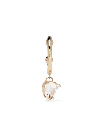 Mizuki 14kt Yellow Gold Sea Of Beauty Diamond And White Topaz Single Earcuff