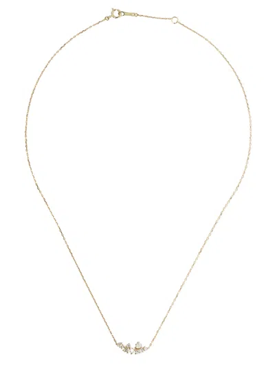 Mizuki 14kt Yellow Gold Sea Of Beauty Diamond Cluster Necklace