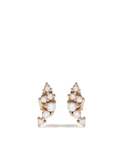 Mizuki 14kt Yellow Gold Sea Of Beauty Diamond Cluster Small Stud Earrings