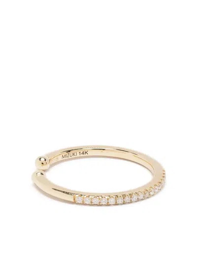 Mizuki 14kt Yellow Gold Sea Of Beauty Diamond Ear Cuff In 金色