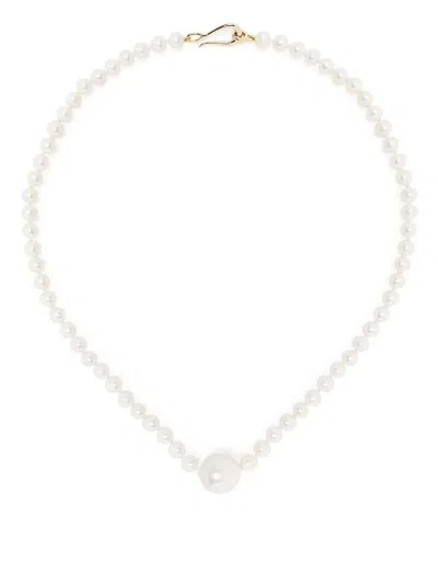 Mizuki 14kt Yellow Gold Sea Of Beauty Freshwater Pearl Necklace In White