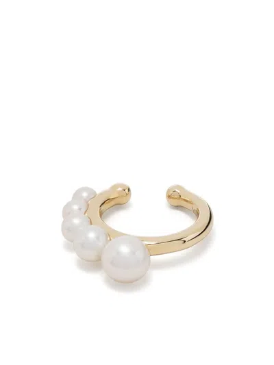 Mizuki 14k Yellow Gold Sea Of Beauty Pearl Ear Cuff
