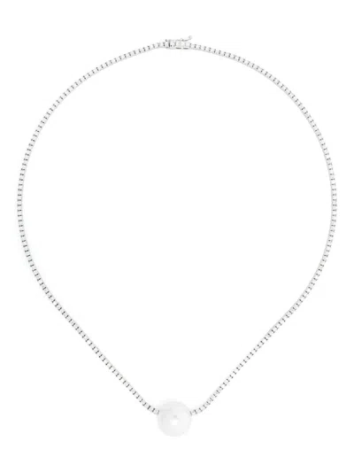 MIZUKI 18K WHITE GOLD EVE SOUTH SEA PEARL AND DIAMOND NECKLACE