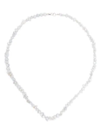 Mizuki St6 Pearl Necklace In Silver