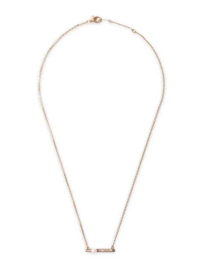 Mizuki Women's Sea Of Beauty 14k Yellow Gold, Freshwater Pearl & 0.09 Tcw Diamond Bar Pendant Necklace In Multi
