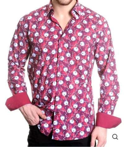 Mizumi Couture Contemporary Long Sleeve Shirt In Red