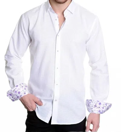 Mizumi Couture Slim Fit Classic Fit Shirt In White Multi