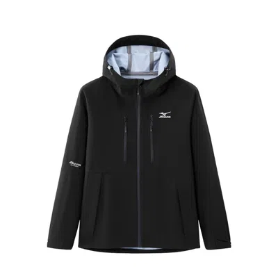 Mizuno 春秋季男士户外防水登山服单层硬壳冲锋衣男连帽运动防雨防风外套