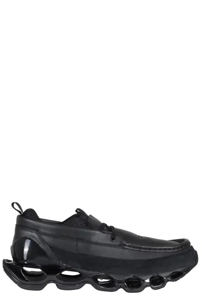 Mizuno Black Wave Prophecy Moc Square Toe Leather Rubber Sneakers