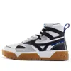 Mizuno Cl Mid Skateboarding Shoes Black White Blue In Multi