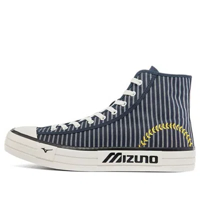 Mizuno Courts High Top Canvas 'navy Stripes' In Multi