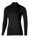 Mizuno High-neck Zip-up Top In Black