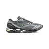Mizuno Iron Gate Grey Leather Wave Prophecy Ls Sneakers In Gray
