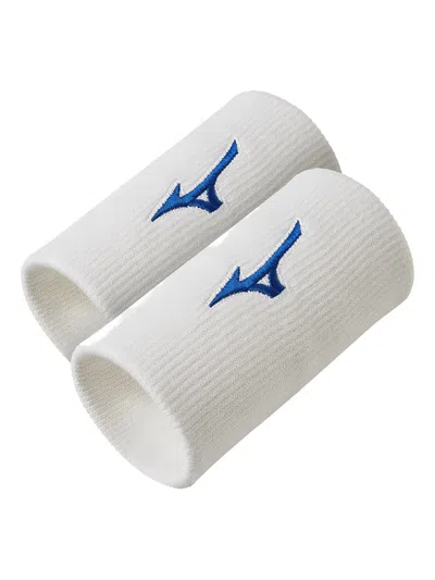 Mizuno Logo-embroidered Wristbands In White