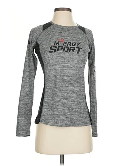 Pre-owned Mizuno Long Sleeve Top Gray Crew Neck Tops
