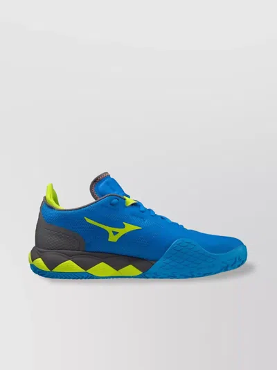 Mizuno Low Top Sneakers With Mesh Upper And Rubber Sole