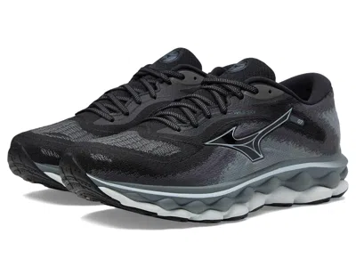 Pre-owned Mizuno Man's Sneakers & Athletic Shoes  Wave Sky 7 In Black/glacial Ridge