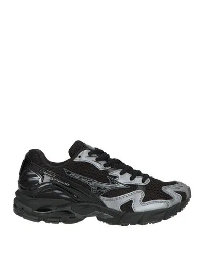 Mizuno Man Sneakers Black Size 5 Synthetic Material, Textile Fibers