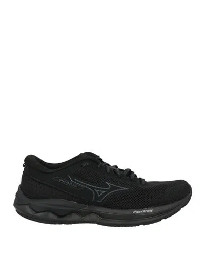Mizuno Man Sneakers Black Size 6.5 Textile Fibers, Synthetic Fibers