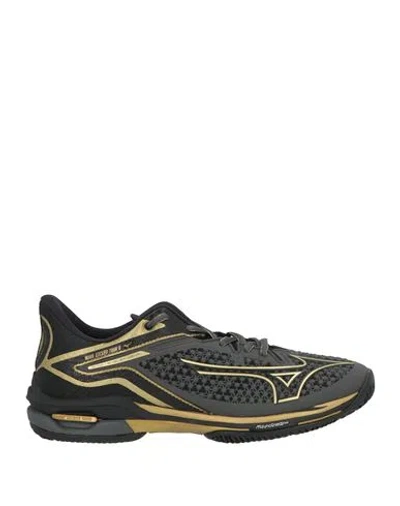 Mizuno Man Sneakers Black Size 8 Textile Fibers In Multi