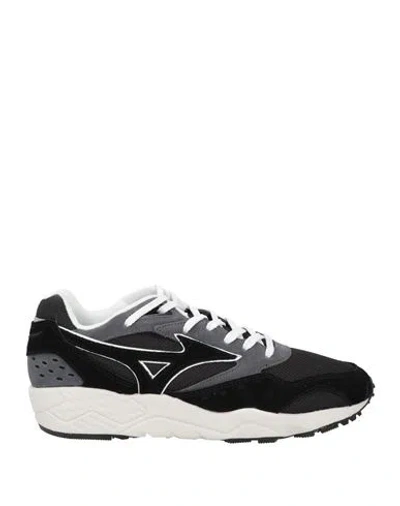 Mizuno Man Sneakers Black Size 6 Leather, Textile Fibers