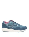 Mizuno Man Sneakers Blue Size 6.5 Leather, Textile Fibers In Blue