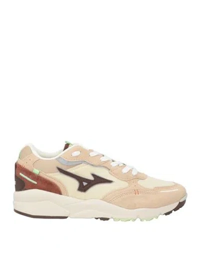 Mizuno Man Sneakers Blush Size 9 Leather, Textile Fibers In Pink