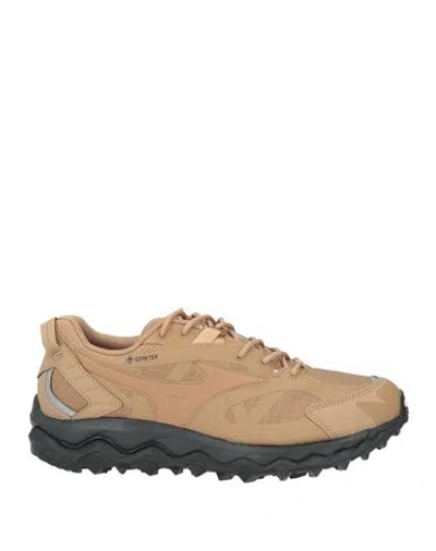 Mizuno Man Sneakers Camel Size 7 Textile Fibers, Synthetic Material In Brown