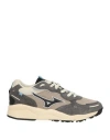 Mizuno Man Sneakers Charcoal Size 9 Pigskin, Textile Fibers In Grey