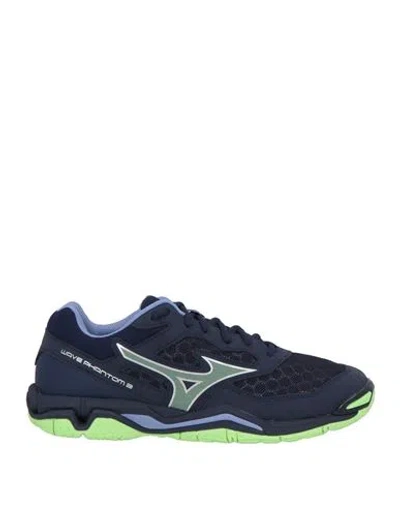 Mizuno Man Sneakers Dark Purple Size 6 Textile Fibers In Blue