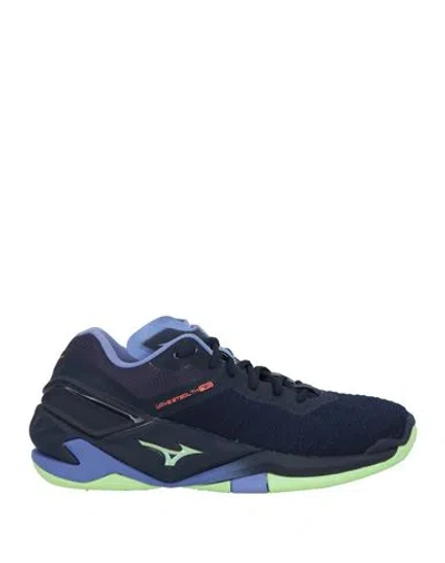 Mizuno Man Sneakers Dark Purple Size 6.5 Textile Fibers In Multi